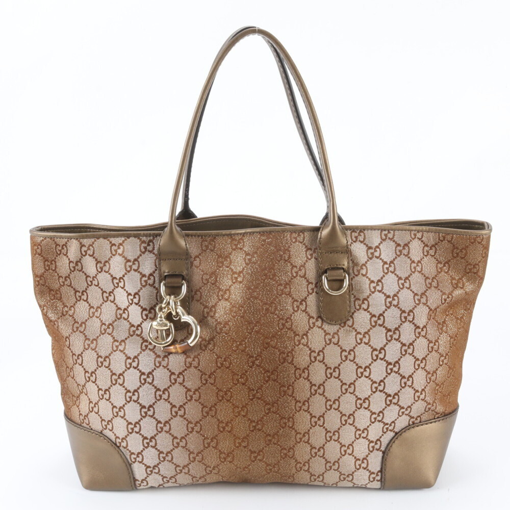 Gucci GG Canvas Heartbit 269956 Leather Tote Bag Shoulder Handbag for Women